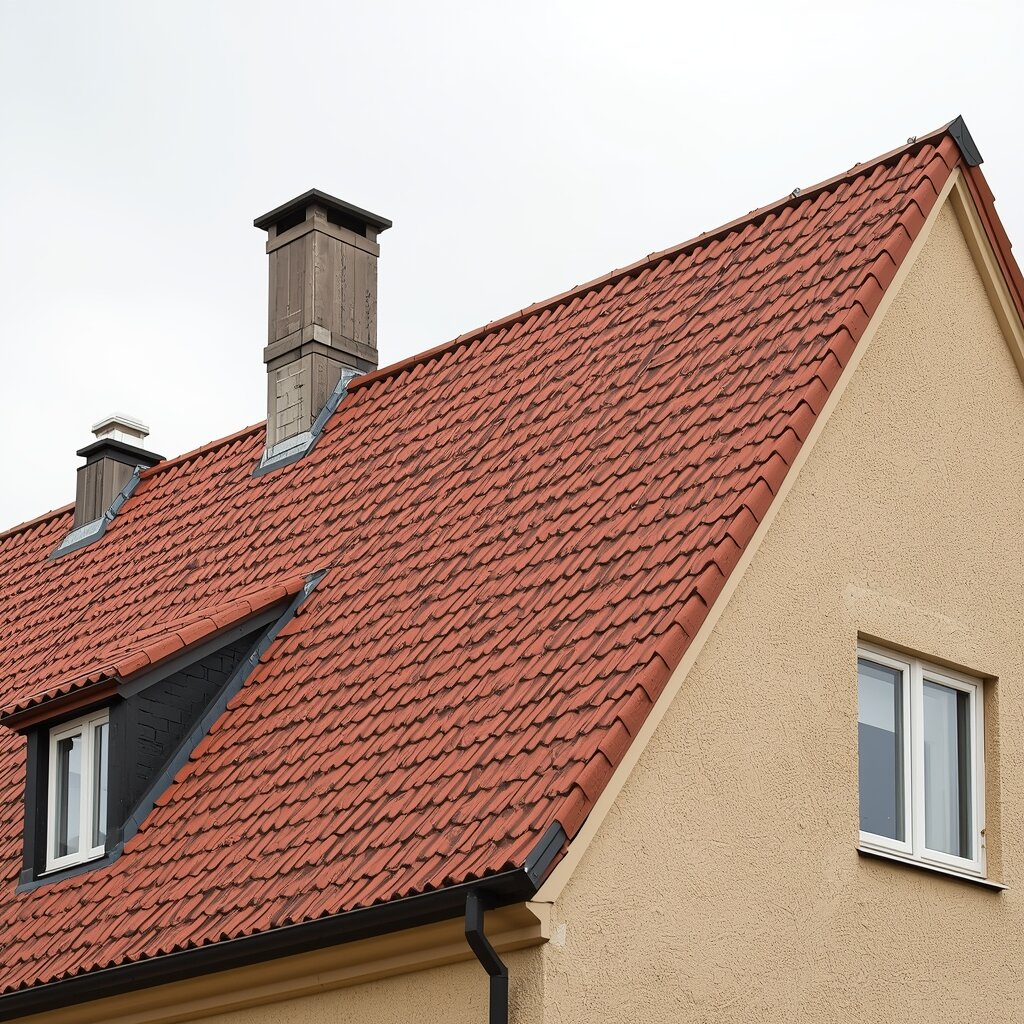 Steildacharbeiten Berlin – Dachsanierung mit roten Tondachziegeln